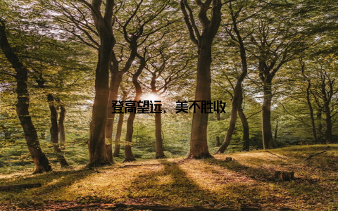 登高望远, 美不胜收